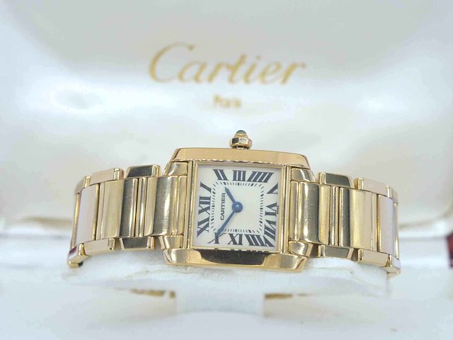Cartier - tank francaise goud - afbeelding 9 van  13