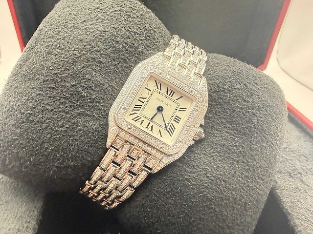 Cartier panthere | iced out natural diamonds - afbeelding 7 van  13