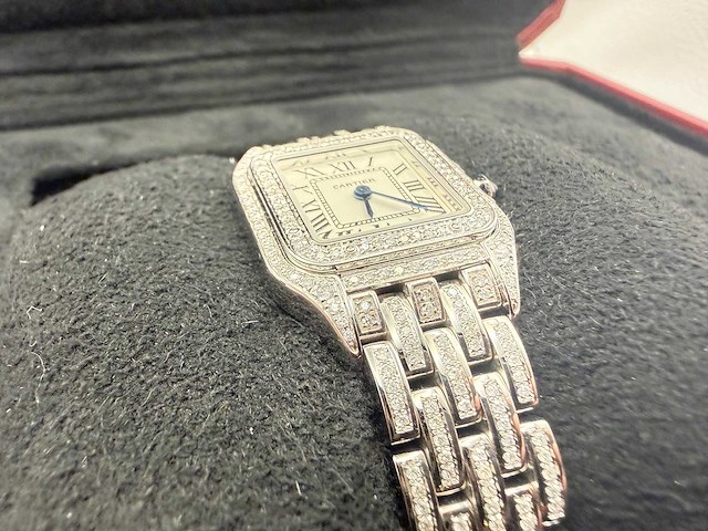 Cartier panthere | iced out natural diamonds - afbeelding 11 van  13