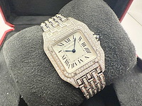 Cartier panthere | iced out natural diamonds - afbeelding 6 van  13