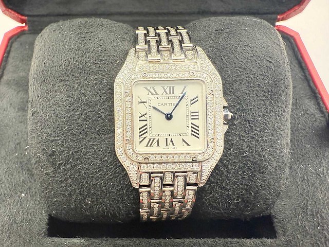 Cartier panthere | iced out with natural diamonds - afbeelding 1 van  13
