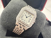 Cartier panthere | iced out with natural diamonds - afbeelding 8 van  13