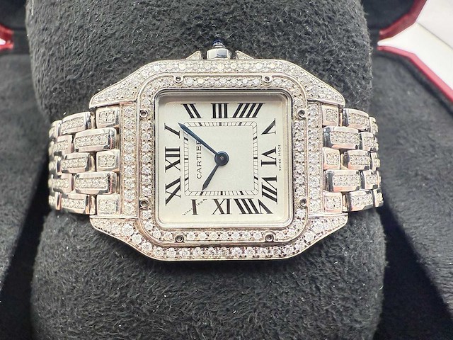 Cartier panthere | iced out with natural diamonds - afbeelding 9 van  13