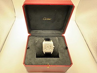Cartier santos 100 medium | iced out naturel diamonds | 2025 - afbeelding 3 van  14