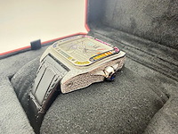 Cartier santos 100 medium | iced out naturel diamonds | 2025 - afbeelding 9 van  10