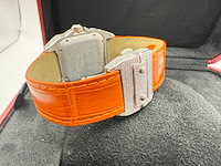 Cartier santos 100 medium | iced out naturel diamonds | 2025 - afbeelding 2 van  14
