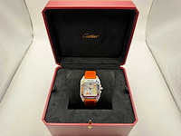 Cartier santos 100 medium | iced out naturel diamonds | 2025 - afbeelding 4 van  14