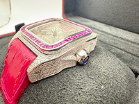 Cartier santos 100 medium | iced out naturel diamonds | 2025 - afbeelding 14 van  14