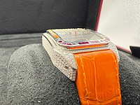 Cartier santos 100 medium | iced out naturel diamonds | 2025 - afbeelding 12 van  14