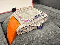 Cartier santos 100 medium | iced out naturel diamonds | 2025 - afbeelding 14 van  14