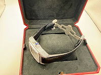 Cartier santos 100 xl | iced out with lab diamonds | black - afbeelding 3 van  13