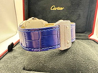 Cartier santos 100 xl | iced out with lab diamonds | blue - afbeelding 2 van  13