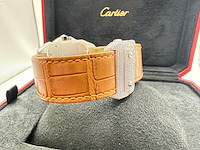 Cartier santos 100 xl | iced out with lab diamonds | light brown - afbeelding 2 van  12