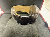 Cartier santos 100 xl | iced out with natural diamonds | unworn | black - afbeelding 2 van  10