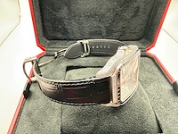 Cartier santos "large" | iced out naturel diamonds | black - afbeelding 3 van  13