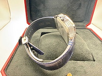 Cartier santos "large" | iced out naturel diamonds | blue - afbeelding 3 van  13