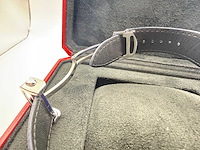 Cartier santos "large" | iced out naturel diamonds | blue - afbeelding 3 van  9