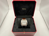 Cartier santos "large" | iced out naturel diamonds | brown - afbeelding 5 van  13