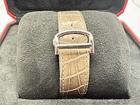 Cartier santos "large" | iced out naturel diamonds | light brown - afbeelding 10 van  13