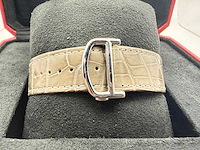 Cartier santos "large" | iced out naturel diamonds | light brown - afbeelding 10 van  12