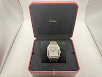 Cartier santos "large" | iced out naturel diamonds | light brown - afbeelding 4 van  6