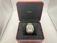 Cartier santos "large" | iced out naturel diamonds | light brown - afbeelding 2 van  2