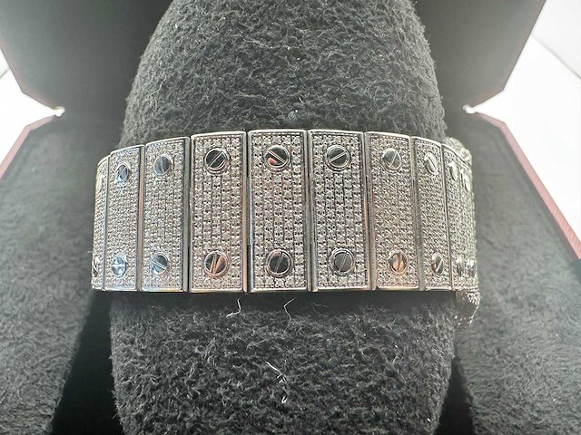 Cartier santos | wssa0018 | full iced out with natural diamonds | 2020 - afbeelding 14 van  16