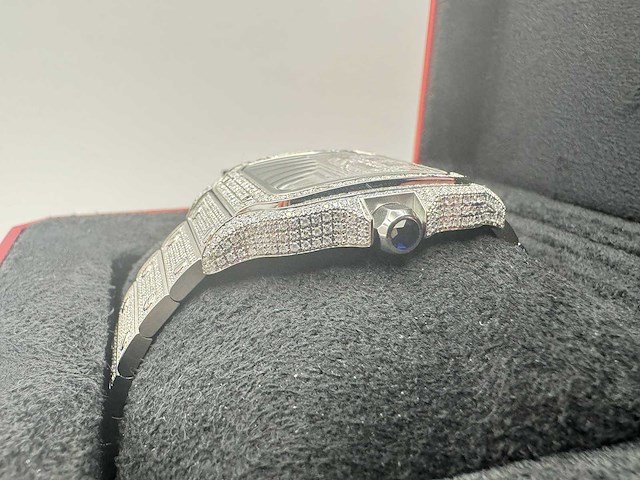 Cartier santos | wssa0018 | full iced out with natural diamonds | 2020 - afbeelding 2 van  16