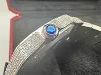 Cartier santos | wssa0018 | full iced out with natural diamonds | 2020 - afbeelding 13 van  16