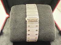 Cartier santos | wssa0018 | full iced out with natural diamonds | 2020 - afbeelding 3 van  4