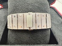 Cartier santos | wssa0018 | full iced out with natural diamonds | 2024 - afbeelding 11 van  14