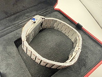 Cartier santos | wssa0018 | steel / rose gold | full iced out with natural diamonds | 2025 - afbeelding 3 van  13