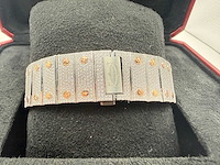 Cartier santos | wssa0018 | steel / rose gold | full iced out with natural diamonds | 2025 - afbeelding 10 van  13