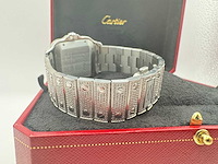 Cartier santos | wssa0037 | full iced out with natural diamonds | 2022 - afbeelding 4 van  15