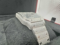 Cartier santos | wssa0037 | full iced out with natural diamonds | 2022 - afbeelding 14 van  15