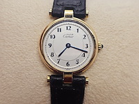 Cartier vendome 590004 massief zilveren horloge met goldplating - afbeelding 3 van  9