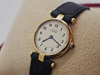 Cartier vendome 590004 massief zilveren horloge met goldplating - afbeelding 5 van  9