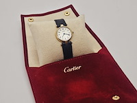 Cartier vendome 590004 massief zilveren horloge met goldplating - afbeelding 6 van  9