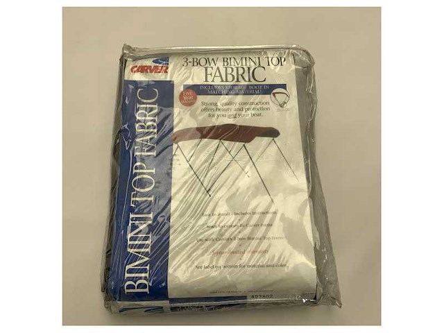 Carver 3 bow 73 to 78 inch jet black canvas bimini cover - 403a02 - afbeelding 2 van  2