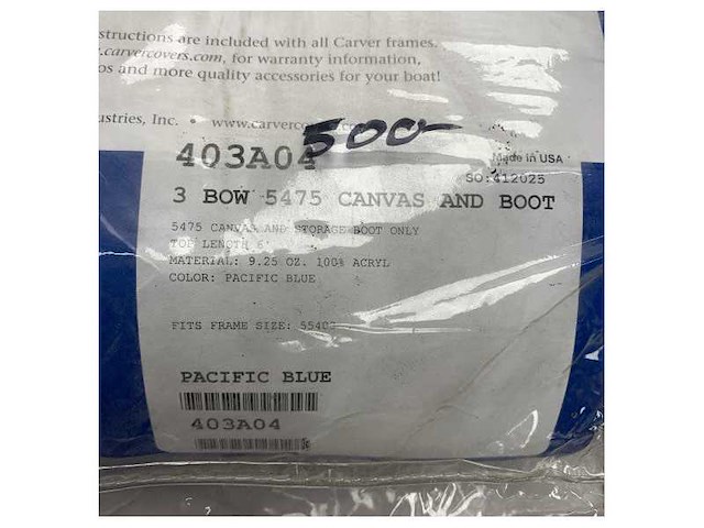 Carver 3 bow 73 to 78 inch pacific blue canvas bimini cover - 403a04 - afbeelding 4 van  5