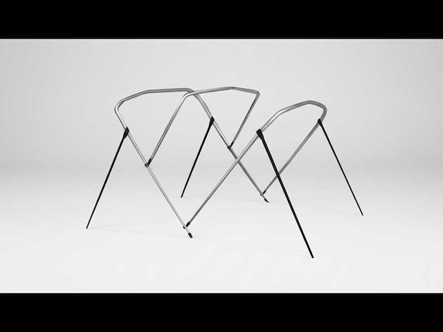 Carvers 3 bow 54 x 67 to 72 inch aluminum bimini frame - 55402 - afbeelding 1 van  5