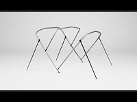 Carvers 3 bow 54 x 67 to 72 inch aluminum bimini frame - 55402 - afbeelding 1 van  5