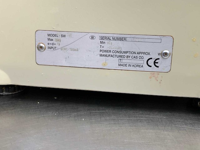 Cas sw-1s / 20kg digitale weegschaal - afbeelding 3 van  3