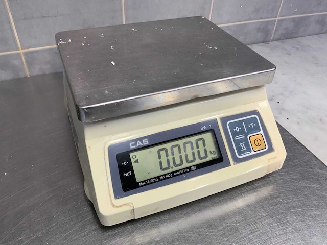 Cas sw-1s plus / 20kg digitale weegschaal - afbeelding 1 van  5