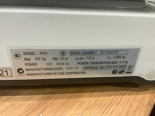 Cas swii weegschaal - afbeelding 2 van  2