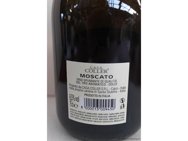 Casa cller muscato - 75 cl - winkelverkoopprijs € 7.95 - afbeelding 3 van  3