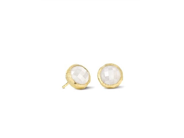 Casa jewelry oorknoppen amalfi maansteen goud - afbeelding 1 van  1
