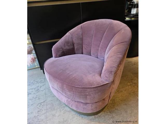 Casa padrino draaifauteuil met mat goudkleurig onderstel - afbeelding 1 van  4