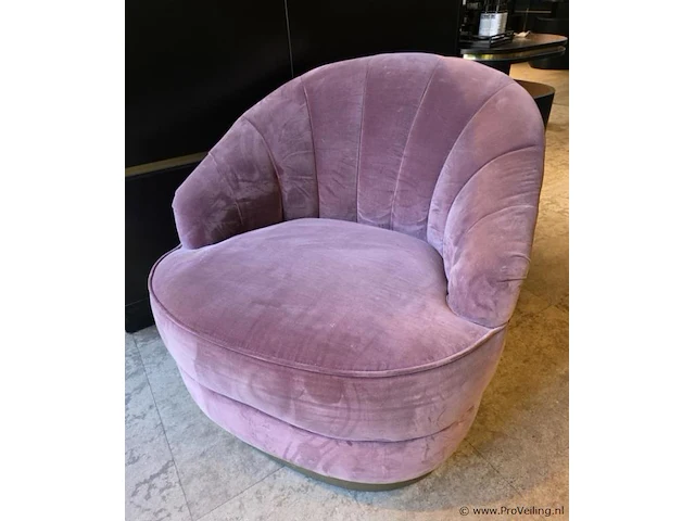 Casa padrino draaifauteuil met mat goudkleurig onderstel - afbeelding 2 van  4