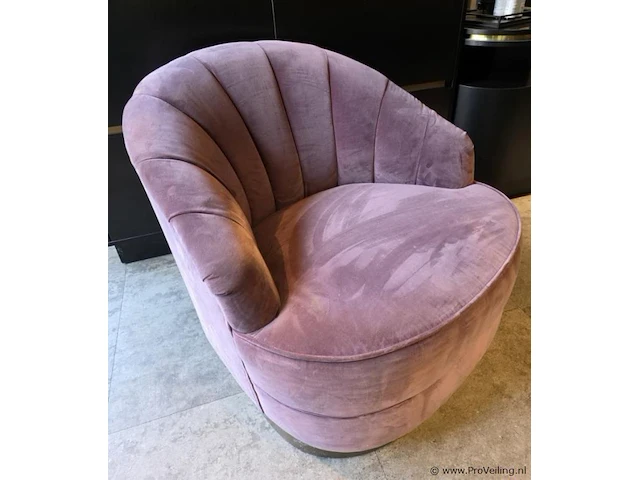 Casa padrino draaifauteuil met mat goudkleurig onderstel - afbeelding 3 van  4